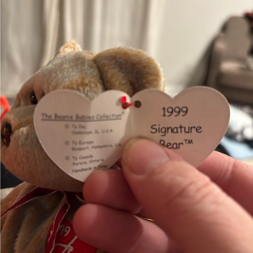 Vintage Ty Beanie Baby lot- princess Diana Bear, Spike Rhino and 1999 Sig bear - Picture 6 of 8